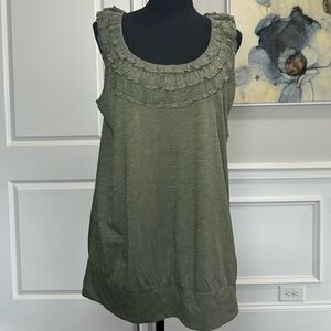 Lane Bryant Olive Green Sleeveless Blouse Tank Top - Size 14/16